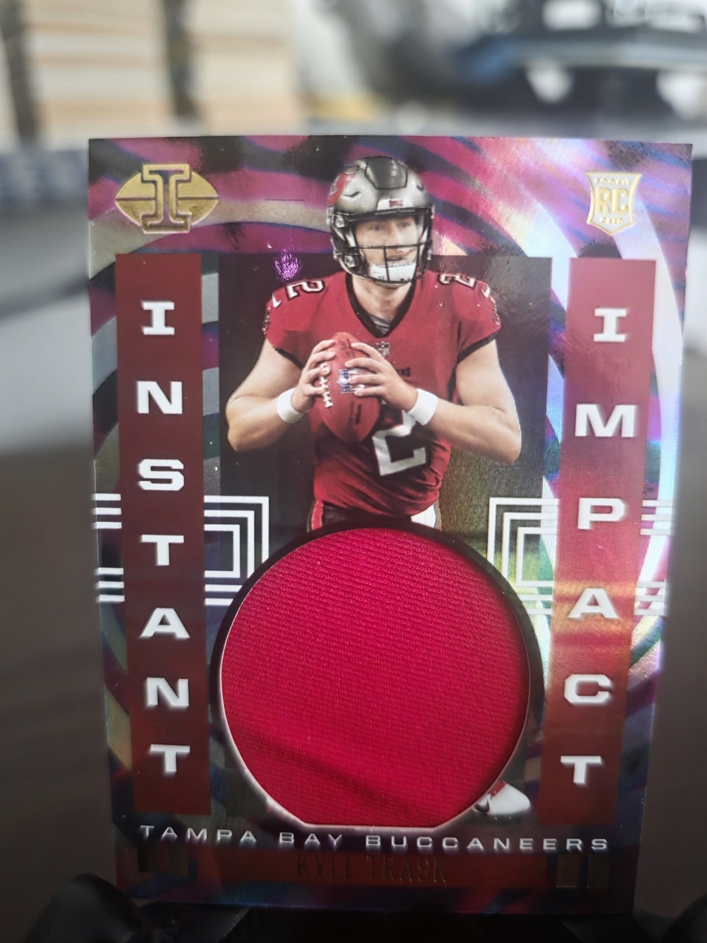 Panini Kyle Trask Rookie Buccaneers Card - Red, Black (2) Card Lot